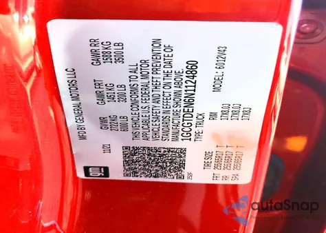 2022 Chevrolet Colorado Z71 z USA, uszkodzony, nr VIN 1GCGTDEN6N1124860